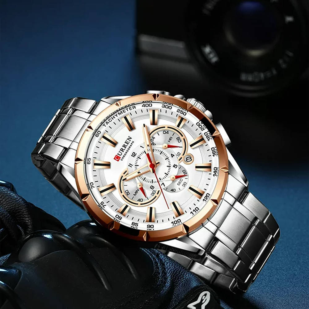 Curren stainless steel men's watch with box (8363)