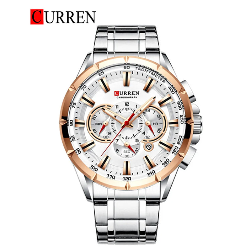 Curren stainless steel men's watch with box (8363)