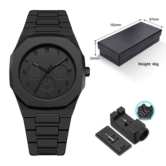 Best-selling black luxury Arabic watch with box ⌚🎁