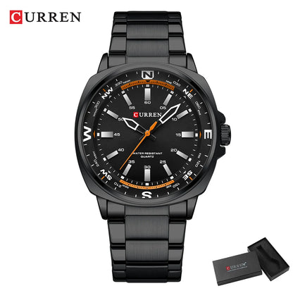 CURREN stainless steel men's watch with box 8455