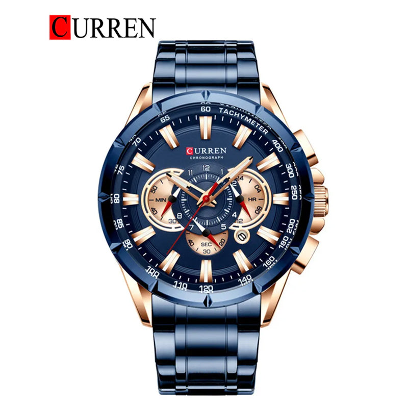 Curren stainless steel men's watch with box (8363)